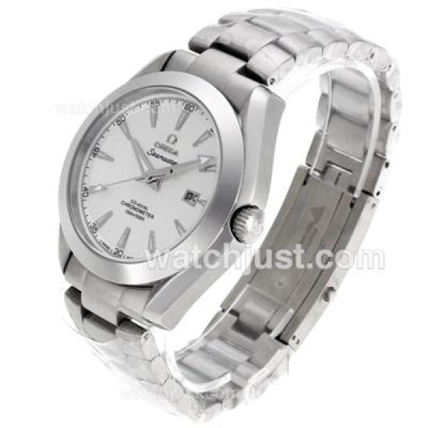 Omega Seamaster Co-Axial Stick Markers with White Dial S/S