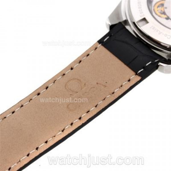 Omega Seamaster Co-Axial Automatic Blue Stick Markers with White Dial-Sapphire Glass
