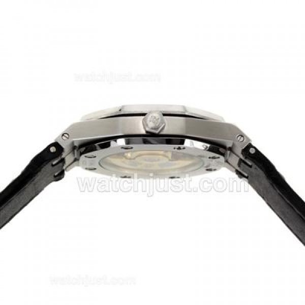 Audemars Piguet Royal Oak Swiss ETA 2824 Movement with Black Checkered Dial-Leather Strap
