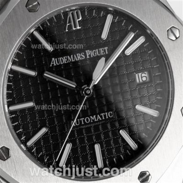 Audemars Piguet Royal Oak Swiss ETA 2824 Movement with Black Checkered Dial-Leather Strap