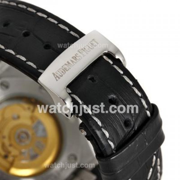 Audemars Piguet Royal Oak Swiss ETA 2824 Movement with Gray Checkered Dial-Leather Strap