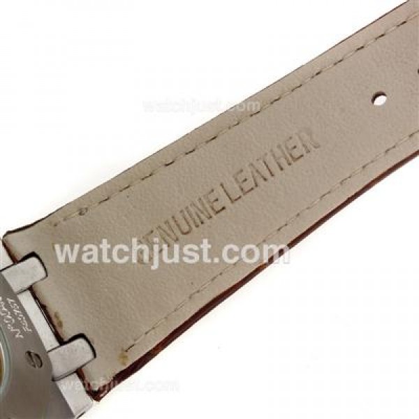 Audemars Piguet Royal Oak Swiss ETA 2824 Movement with Gray Checkered Dial-Leather Strap
