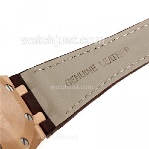 Audemars Piguet Royal Oak Offshore Chronograph Swiss Valjoux 7750 Movement Rose Gold Case Diamond Bezel and Case with Whi
