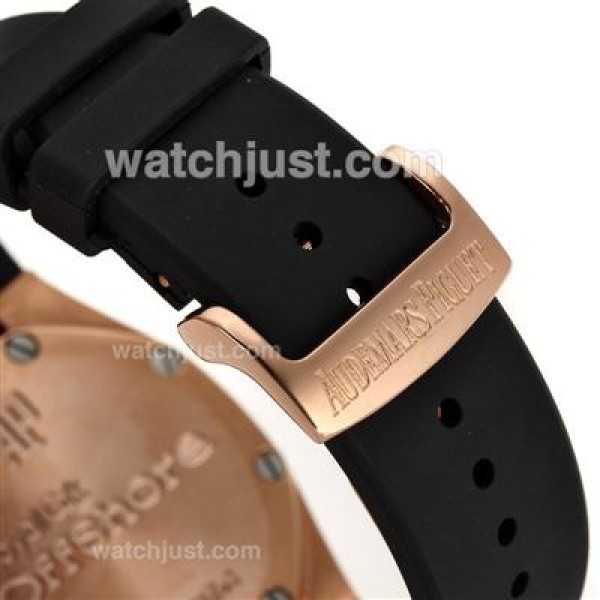 Audemars Piguet Royal Oak Offshore Chronograph Swiss Valjoux 7750 Movement Rose Gold Case PVD Bezel with Black Checkered