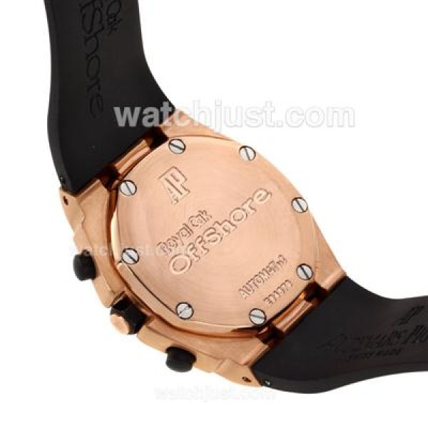 Audemars Piguet Royal Oak Offshore Chronograph Swiss Valjoux 7750 Movement Rose Gold Case PVD Bezel with Black Checkered