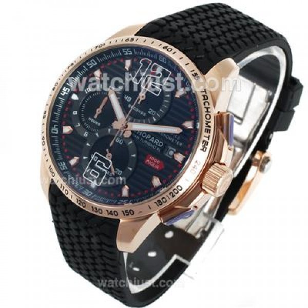 Chopard Gran Turismo XL Miglia Working Chronograph Rose Gold Case with Black Dial-Lady Size