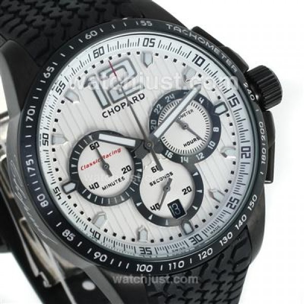 Chopard Gran Turismo XL Miglia Working Chronograph PVD Case with White Dial-Lady Size