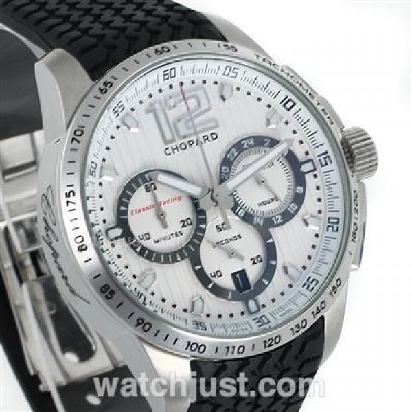 Chopard Gran Turismo XL Miglia Working Chronograph with White Dial-Lady Size