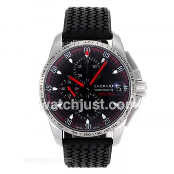 Chopard Alfa Romeo Chronograph Swiss Valjoux 7750 Movement with Black Dial-Rubber Strap