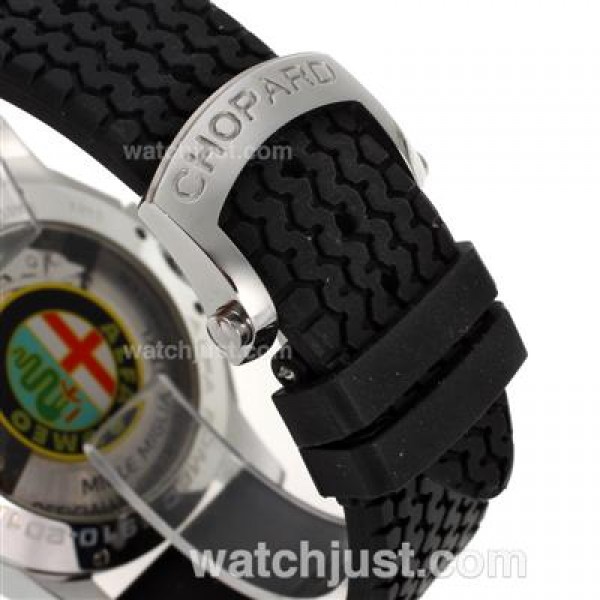 Chopard Alfa Romeo Chronograph Swiss Valjoux 7750 Movement with Black Dial-Rubber Strap