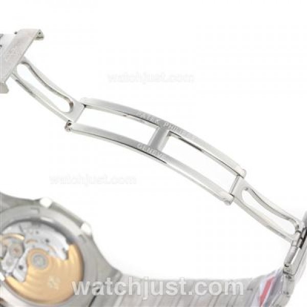 Patek Philippe Nautilus Jumbo MBW Swiss ETA 2824 Movement Diamond Bezel with Blue Dial-S/S