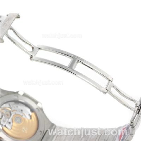 Patek Philippe Nautilus Jumbo MBW Swiss ETA 2824 Movement Diamond Bezel with Gray Dial-S/S