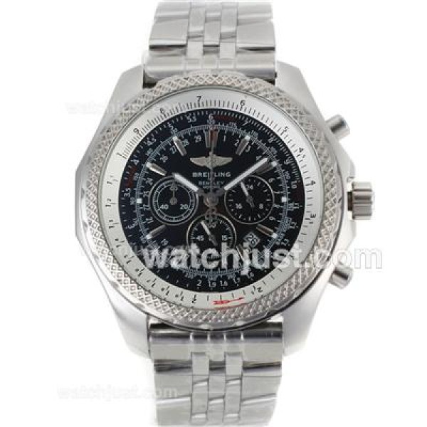 Breitling For Bentley Motors Working Chronograph with Black Dial-S/S