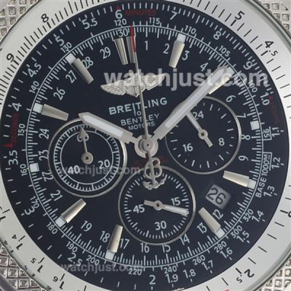 Breitling For Bentley Motors Working Chronograph with Black Dial-S/S
