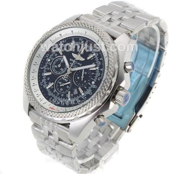 Breitling For Bentley Motors Working Chronograph with Black Dial-S/S