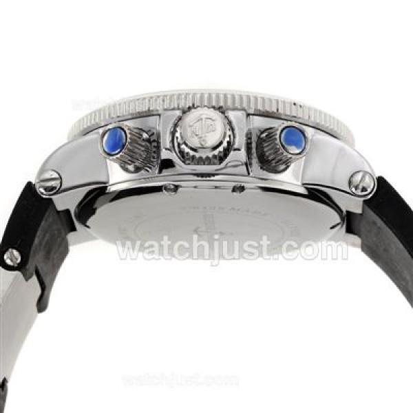Ulysse Nardin Maxi Marine Working Chronograph with Black Dial-Black Rubber Strap