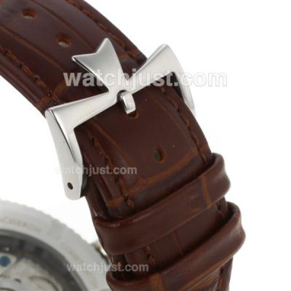 Vacheron Constantin Tourbillon Automatic with White Dial-Leather Strap