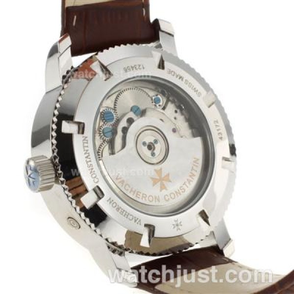 Vacheron Constantin Tourbillon Automatic with White Dial-Leather Strap