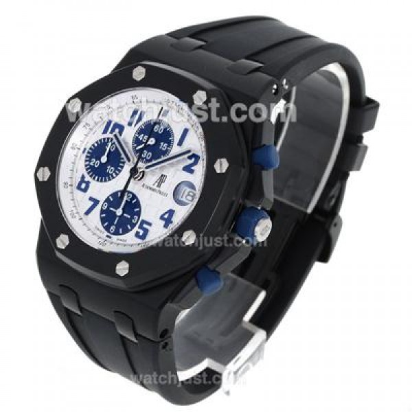 UK Perfect Replica Audemars Piguet Royal Oak Chronograph Swiss Valjoux 7750 Movement PVD Case Blue Number Markers with White Checkered Dial