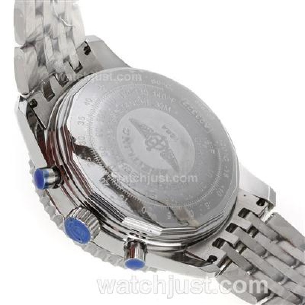 Breitling Cosmonaute Chronograph Swiss Valjoux 7750 Movement with White Dial-S/S