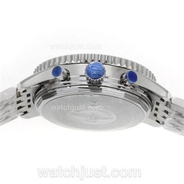 Breitling Cosmonaute Chronograph Swiss Valjoux 7750 Movement with White Dial-S/S