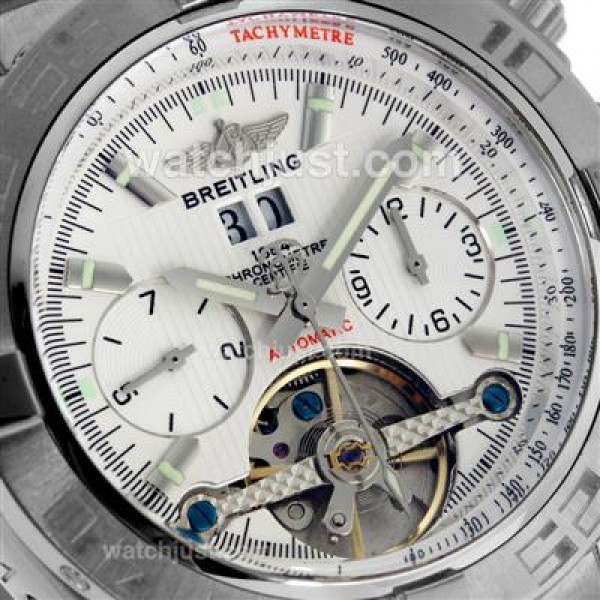 Breitling Chronomat Evolution Tourbillon Automatic with White Dial S/S