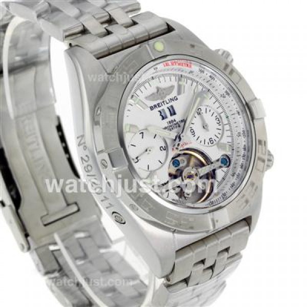 Breitling Chronomat Evolution Tourbillon Automatic with White Dial S/S