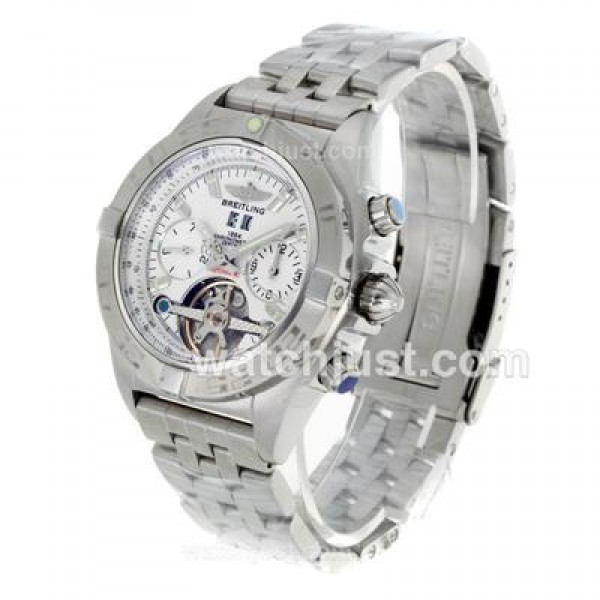 Breitling Chronomat Evolution Tourbillon Automatic with White Dial S/S