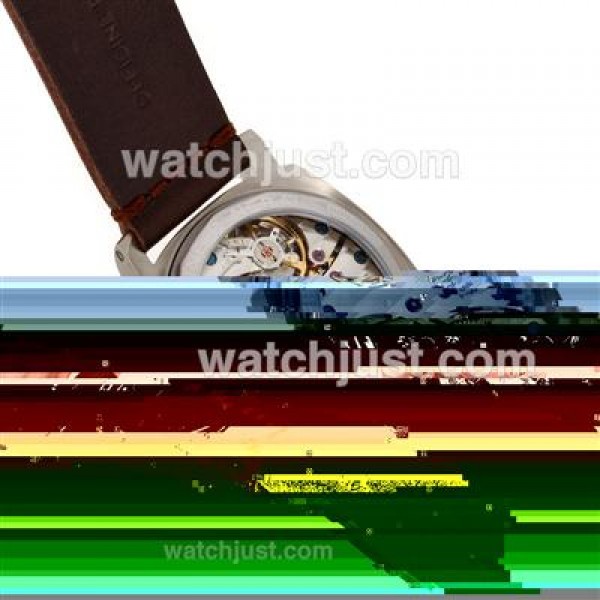 Panerai Luminor Marina Unitas 6497 Movement with Swan Neck Titanium Case with Black Dial-Leather Strap