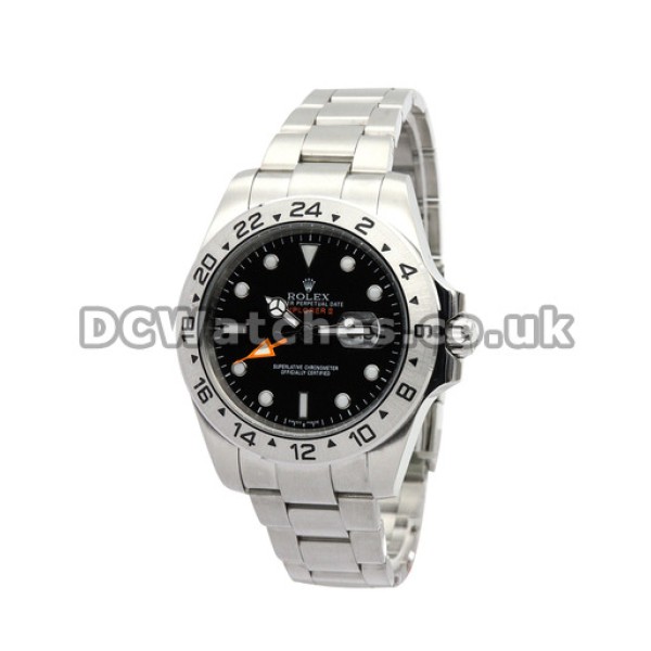 Steel Rolex Explorer II 42MM Replica Watches With Black Dial For Men