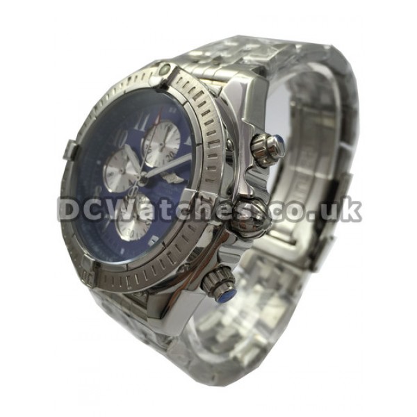 44MM High Quality Fake Breitling Super Avenger Blue Dial Watches UK For Men