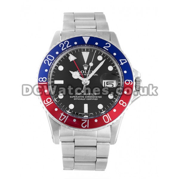 Popular Replica Rolex GMT Master Watches With Blue and Red Bezel Sale For UK