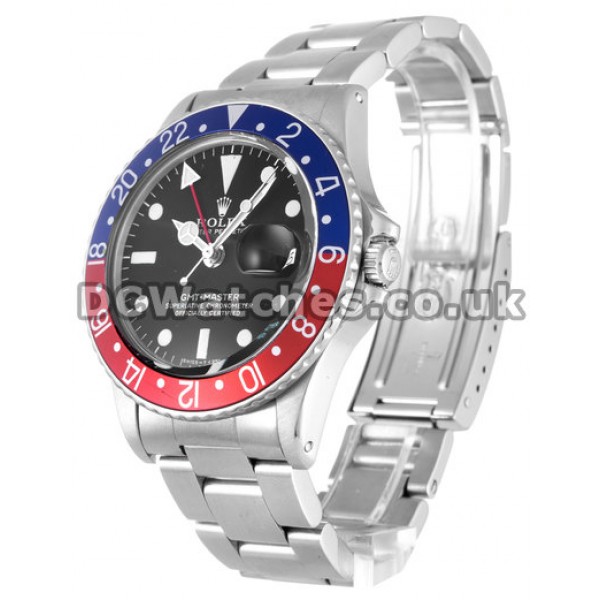 Popular Replica Rolex GMT Master Watches With Blue and Red Bezel Sale For UK