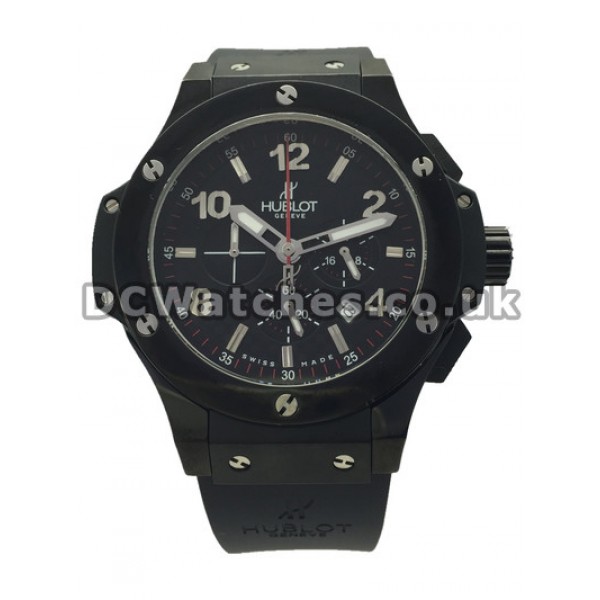 Cool Replica Black Hublot 44MM Watches With Titanium Case For Men