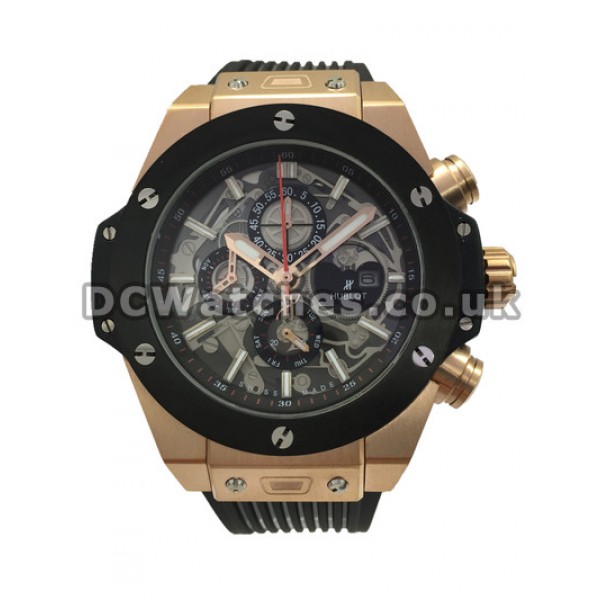 Functional Replica Hublot 48MM Watches With Black Dial Sale For Men