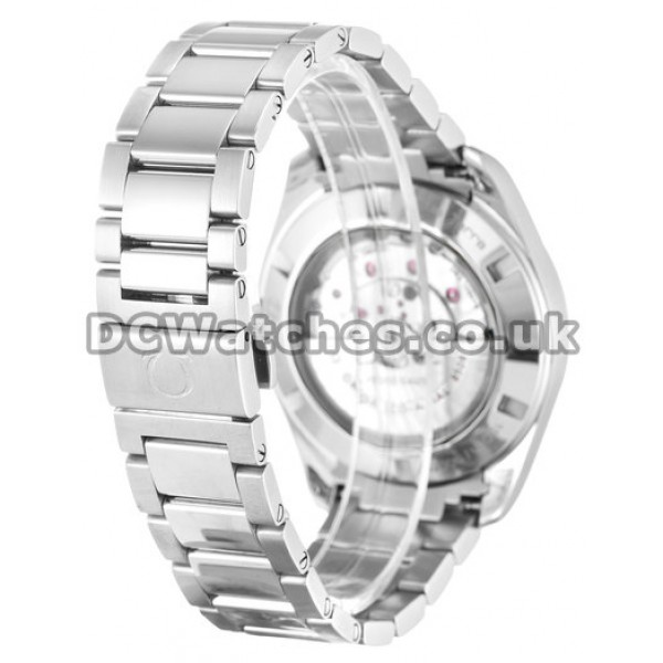 Reliable 41MM Omega Aqua Terra Steel Bracelet Black Dial Fake Watches