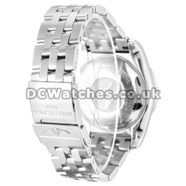 Classic 43.5 MM Breitling Chronomat 44 Silver Baton Dial Replica Watches