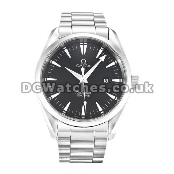 Fake Omega Aqua Terra 40MM Black Dial Steel Case Watches On Hot Sale
