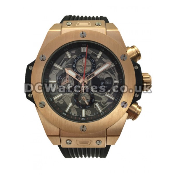 New And Popular Rose Gold Hublot 48 MM Replica Watches Sale For Men