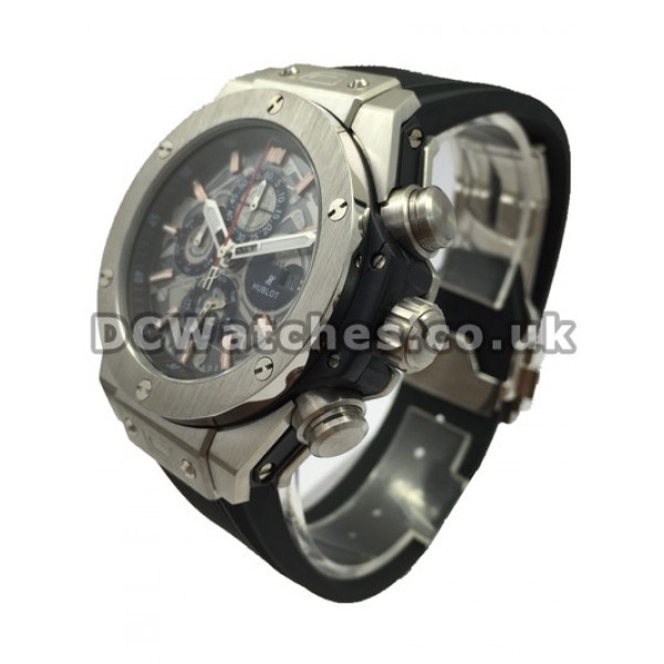 Stainless Steel Replica Hublot 48 mm Watches With Black Dial Sale For UK