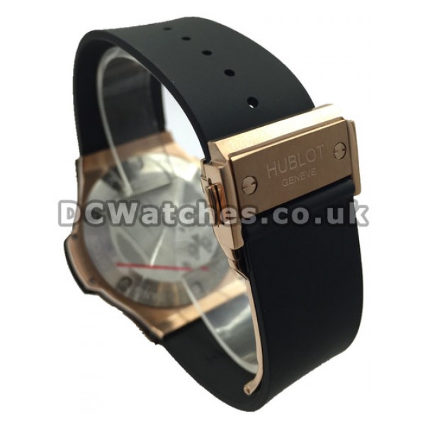 High-quality Hublot 44MM Replica Watches With Red Gold Case For Men