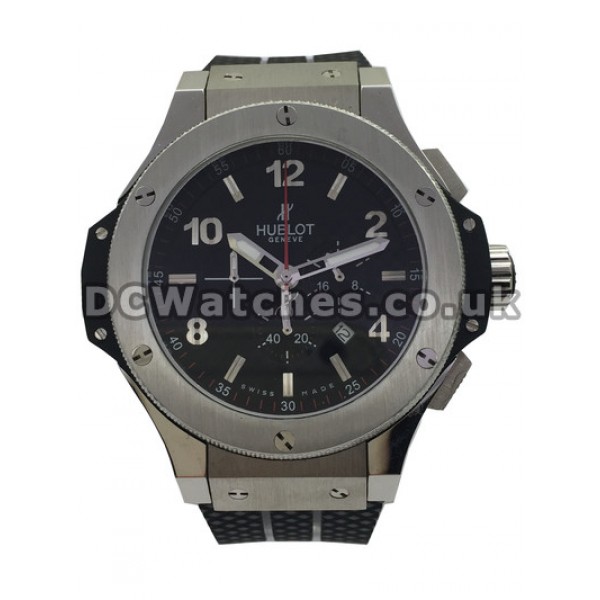 Sturdy Carbon & Steel Hublot 41MM Replica Watches With Black Dial Sale For UK
