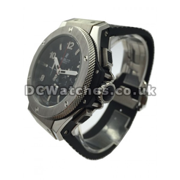 Sturdy Carbon & Steel Hublot 41MM Replica Watches With Black Dial Sale For UK