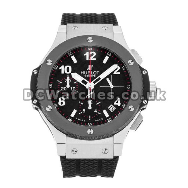 Special Swiss Carbon & Steel Hublot Replica Watches With Large Hands For Men