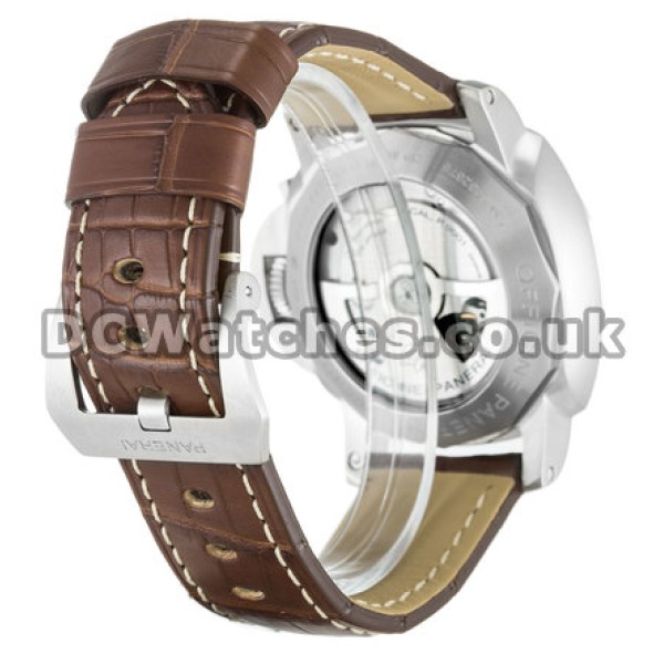 UK Black Dial Panerai Manifattura Luminor 44MM Replica Watches With Steel Case