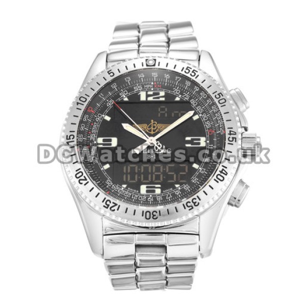 Cheap Breitling B1 44MM Steel Case Black Dial Replica Watches