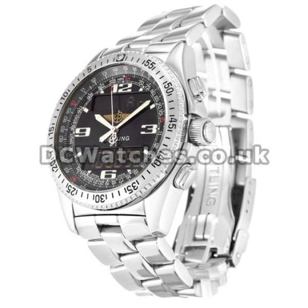 Cheap Breitling B1 44MM Steel Case Black Dial Replica Watches