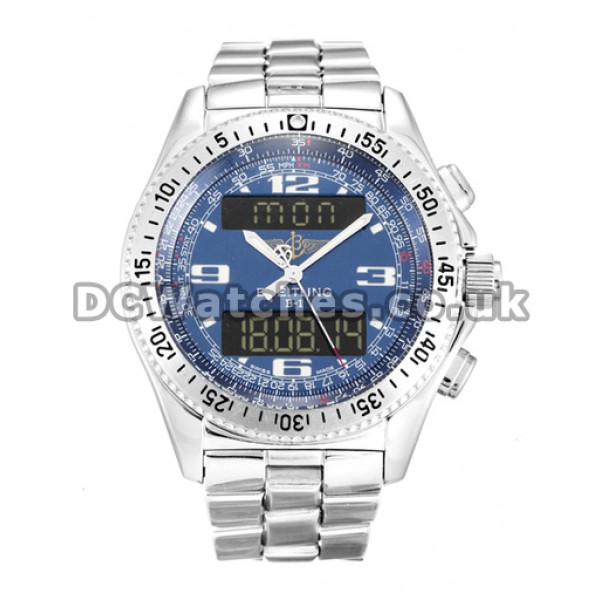 Copy Breitling B1 Steel Professional Bracelet Blue Arabic Dial Watches