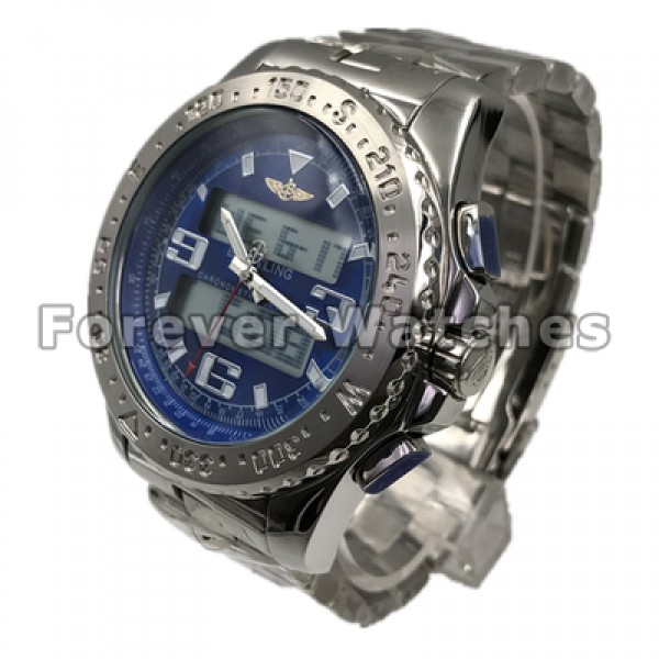 Copy Breitling B1 Steel Professional Bracelet Blue Arabic Dial Watches