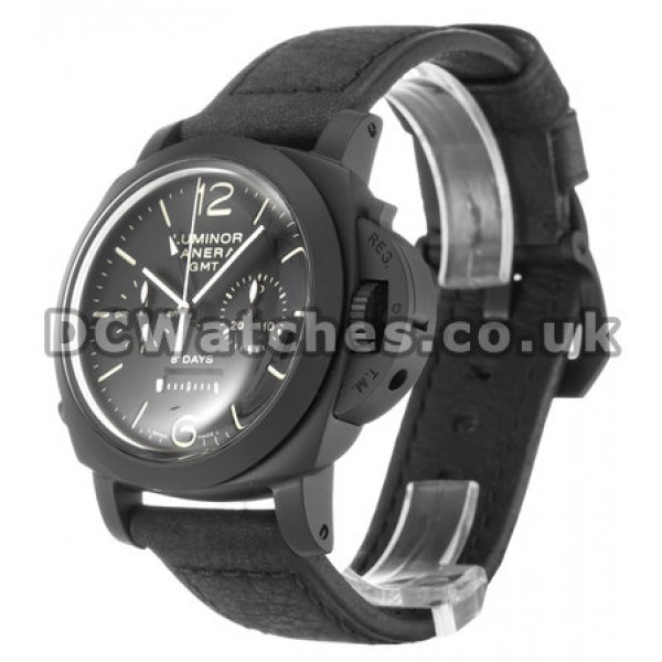 Sturdy Black Ceramic Panerai Manifattura Luminor 44MM Replica Watches Sale For UK